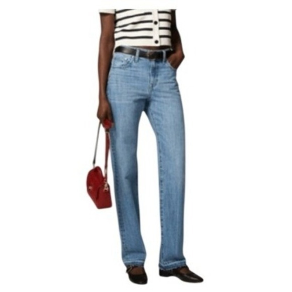 J. Crew Mid‎ Rise Straight Leg Jean Blue Elise Wash 26